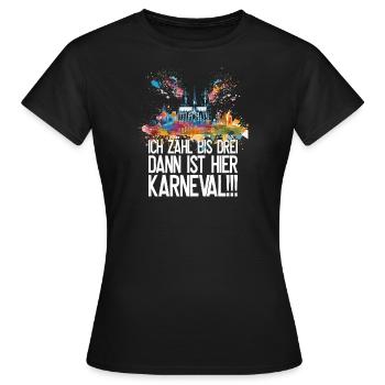 Cologne Kölle Carnaval Gebützt Kölle Alaaf Jeck Party - T-shirt Femme - noir - Devant - AI Model Female 172 dark (172cm)