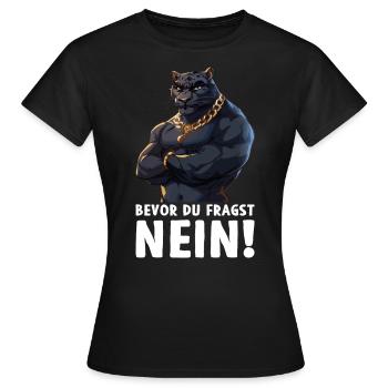 avant que vous ne demandiez à aucun jaguar - T-shirt Femme - noir - Devant - AI Model Female 172 dark (172cm)
