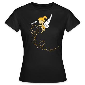 Fee (négatif) - T-shirt Femme - noir - Devant - AI Model Female 172 dark (172cm)