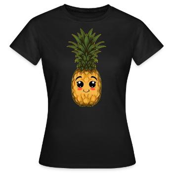 Ananas - Frauen T-Shirt - Schwarz - Vorne - AI Model Female 172 dark (172cm)