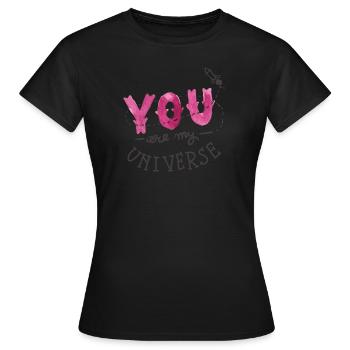 You are my Universe - T-shirt Femme - noir - Devant - AI Model Female 172 dark (172cm)