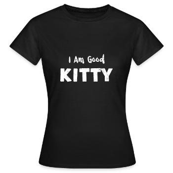 Je suis bon minou - Chats - T-shirt Femme - noir - Devant - AI Model Female 172 dark (172cm)