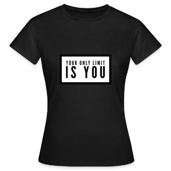 VOTRE LIMITE D’ONLY EST VOUS - T-shirt Femme - noir - Devant - AI Model Female 172 dark (172cm)