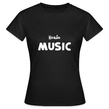 House Music - Music - Frauen T-Shirt - Schwarz - Vorne - AI Model Female 172 dark (172cm)