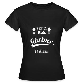 Gärtner - Frauen T-Shirt - Schwarz - Vorne - AI Model Female 172 dark (172cm)