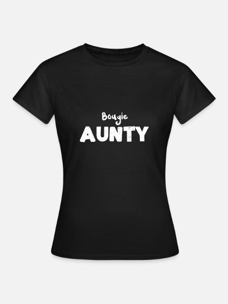 Bougie Aunty - Aunt - Dame-T-shirt - sort