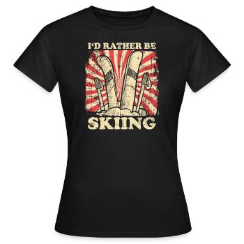 Skieurs d’hiver Montagnes - T-shirt Femme - noir - Devant - AI Model Female 172 dark (172cm)