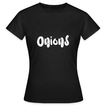 Onions - Vegetables - Women's T-Shirt - black - Front - AI Model Female 172 dark (172cm)