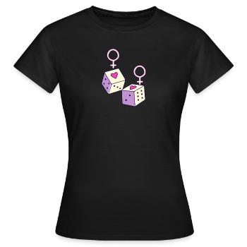 LGBTQ+ Chère Lesbienne Lesbienne Cube Pride - T-shirt Femme - noir - Devant - AI Model Female 172 dark (172cm)