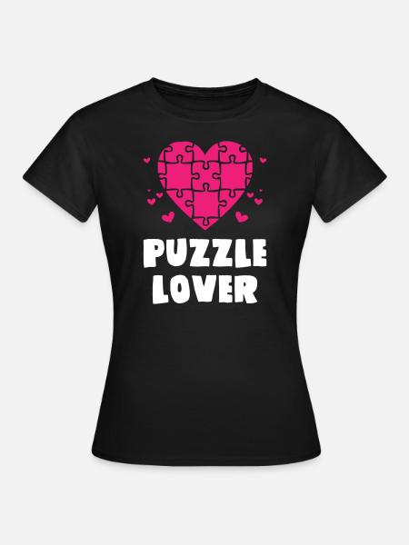 Puzzle Lover - Frauen T-Shirt - Schwarz