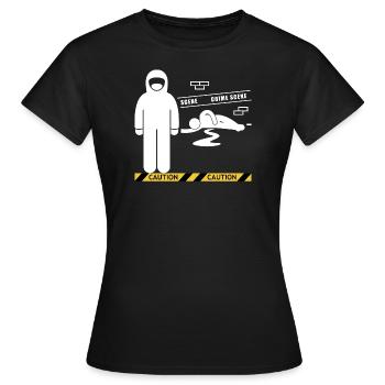 Tatort Forensics T-Shirt - Frauen T-Shirt - Schwarz - Vorne - AI Model Female 172 dark (172cm)