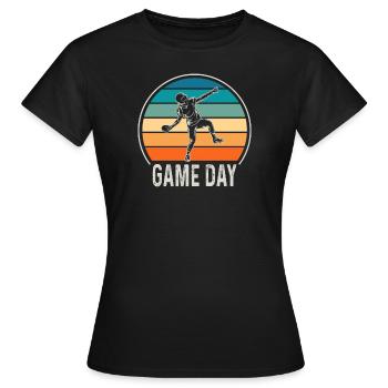 Game Day American Football USA Sport Cadeau - T-shirt Femme - noir - Devant - AI Model Female 172 dark (172cm)