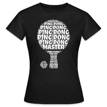 Tischtennisschläger Ping Pong Master Ball - Women's T-Shirt - black - Front - AI Model Female 172 dark (172cm)