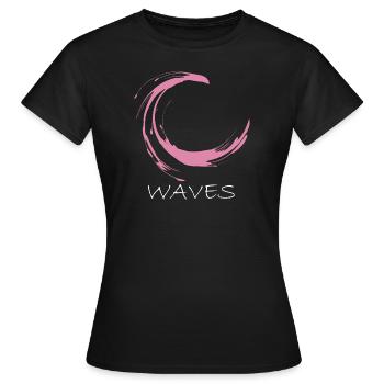 Surfergirl - Frauen T-Shirt - Schwarz - Vorne - AI Model Female 172 dark (172cm)