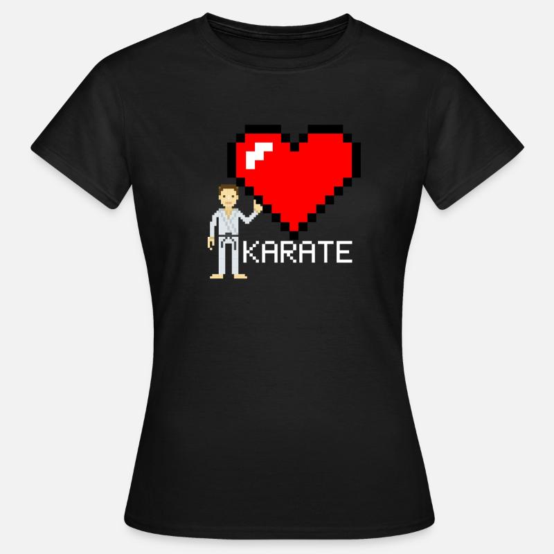 Karate pixel - karate gift idea - Women's T-Shirt - black
