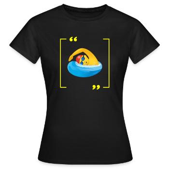 Comedy Schwimmen - Frauen T-Shirt - Schwarz - Vorne - AI Model Female 172 dark (172cm)