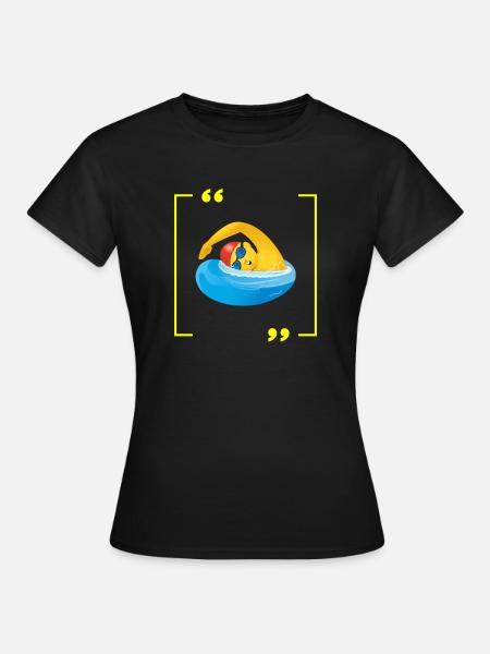 Comedy Schwimmen - Frauen T-Shirt - Schwarz
