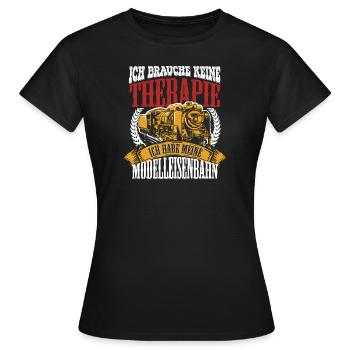 Modelleisenbahn Geschenk für Modelleisenbahner - Frauen T-Shirt - Schwarz - Vorne - AI Model Female 172 dark (172cm)