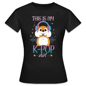 K-Pop Zitat koreanische Popmusik | Südkorea - Frauen T-Shirt - Schwarz - Vorne - AI Model Female 172 dark (172cm)