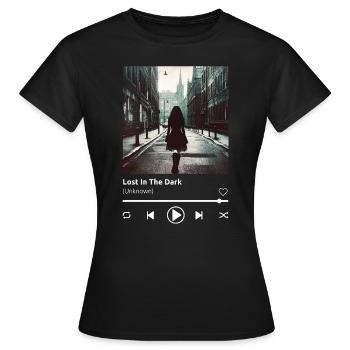 Lost in the Dark Soundtrack - Frauen T-Shirt - Schwarz - Vorne - AI Model Female 172 dark (172cm)