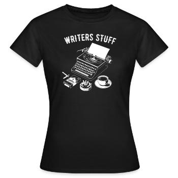 Autoren Stuff Grafikdesign - Frauen T-Shirt - Schwarz - Vorne - AI Model Female 172 dark (172cm)