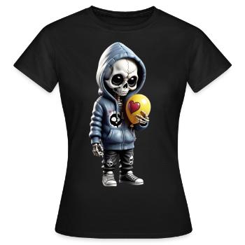 Trouver l’amour - T-shirt Femme - noir - Devant - AI Model Female 172 dark (172cm)