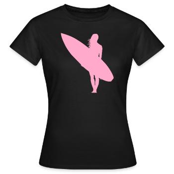 Surfergirl - Frauen T-Shirt - Schwarz - Vorne - AI Model Female 172 dark (172cm)