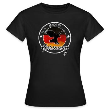 Made in Germany Origin Germany - Women's T-Shirt - black - Front - AI Model Female 172 dark (172cm)