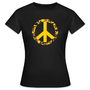 Friedenszeichen - Frauen T-Shirt - Schwarz - Vorne - AI Model Female 172 dark (172cm)