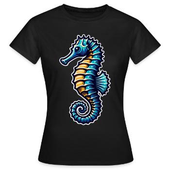 Hippocampe Hippocampe - T-shirt Femme - noir - Devant - AI Model Female 172 dark (172cm)