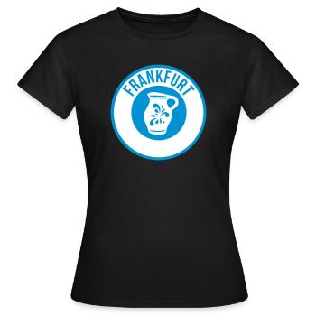 Francfort - Bembel - T-shirt Femme - noir - Devant - AI Model Female 172 dark (172cm)