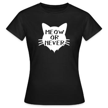 Miaou chaton - T-shirt Femme - noir - Devant - AI Model Female 172 dark (172cm)