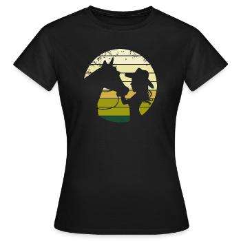 Rider Western équitation Western rider horse - T-shirt Femme - noir - Devant - AI Model Female 172 dark (172cm)