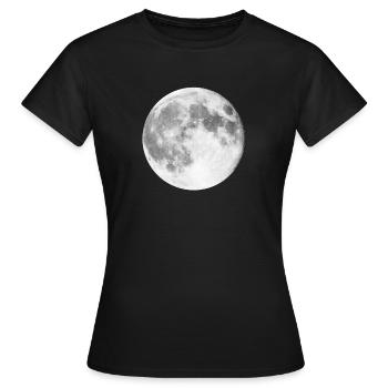 Mond - Frauen T-Shirt - Schwarz - Vorne - AI Model Female 172 dark (172cm)