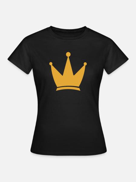 Krone, Crown - Frauen T-Shirt - Schwarz