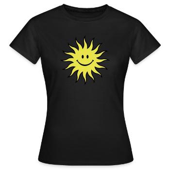 Sun - Women's T-Shirt - black - Front - AI Model Female 172 dark (172cm)