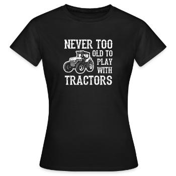 Hommes tracteur jouet - T-shirt Femme - noir - Devant - AI Model Female 172 dark (172cm)