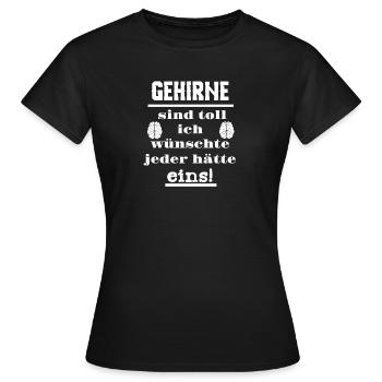 Gehirne sind toll - Frauen T-Shirt - Schwarz - Vorne - AI Model Female 172 dark (172cm)