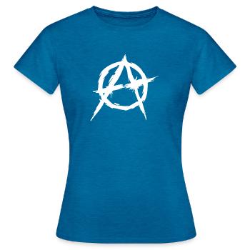antifa - Maglietta da donna - zaffiro azzurro antico screziato - Fronte - AI Model Female 172 dark (172cm)