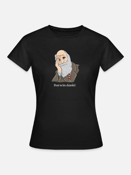 DARWIN MERCI - T-shirt Femme - noir