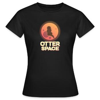 OTTER SPACE - T-shirt Femme - noir - Devant - AI Model Female 172 dark (172cm)