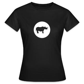 Rhino - Frauen T-Shirt - Schwarz - Vorne - AI Model Female 172 dark (172cm)