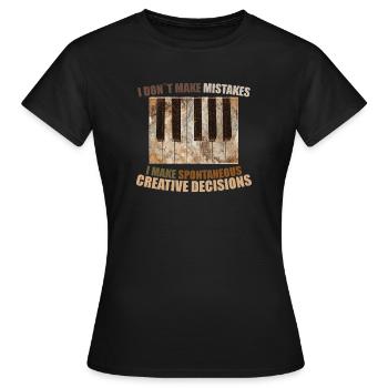 Piano Piano - Women's T-Shirt - black - Front - AI Model Female 172 dark (172cm)