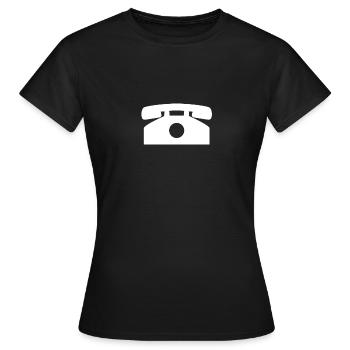 téléphone - T-shirt Femme - noir - Devant - AI Model Female 172 dark (172cm)