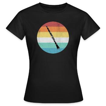 clarinet - Women's T-Shirt - black - Front - AI Model Female 172 dark (172cm)