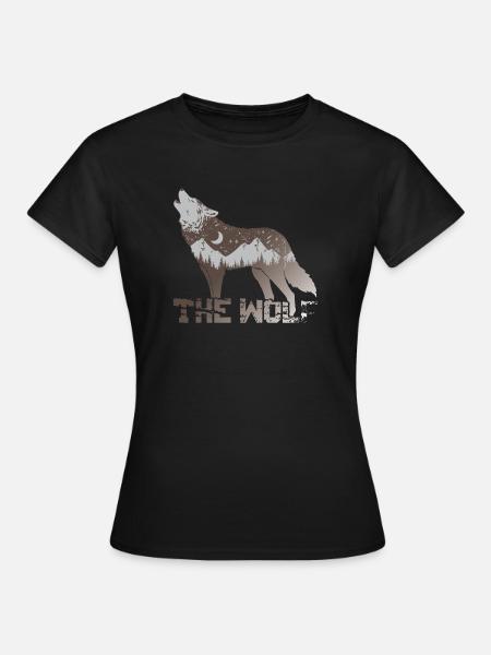 Le loup - T-shirt Femme - noir