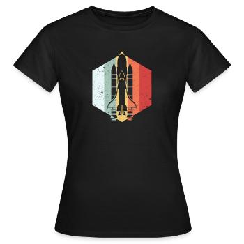 Navette spatiale Spatiale Astronaut Raumfahrt - T-shirt Femme - noir - Devant - AI Model Female 172 dark (172cm)