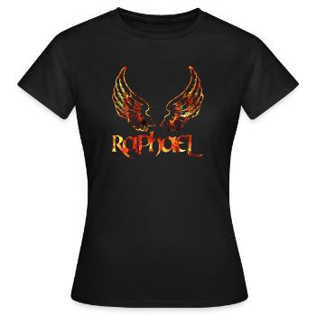 erzengel raphael feuer - Frauen T-Shirt - Schwarz - Vorne - AI Model Female 172 dark (172cm)