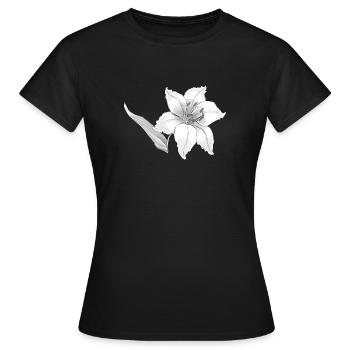 Lilie - Frauen T-Shirt - Schwarz - Vorne - AI Model Female 172 dark (172cm)