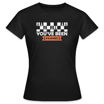 Jeu d'échecs avec Matt Jeu d'échecs - T-shirt Femme - noir - Devant - AI Model Female 172 dark (172cm)